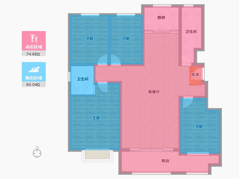 山东省-淄博市-源泰景城锦园-120.62-户型库-动静分区