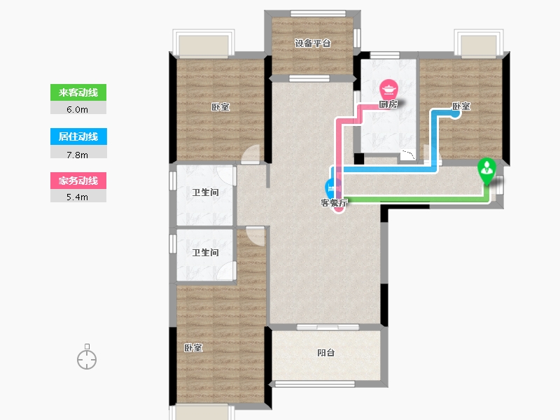 河南省-驻马店市-遂平天纵御府-111.49-户型库-动静线