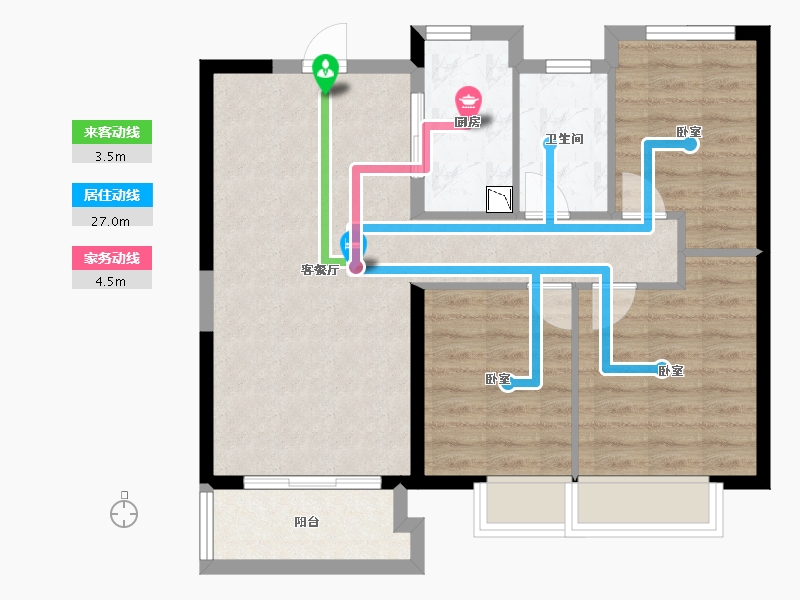 湖北省-武汉市-中建铂公馆-73.22-户型库-动静线