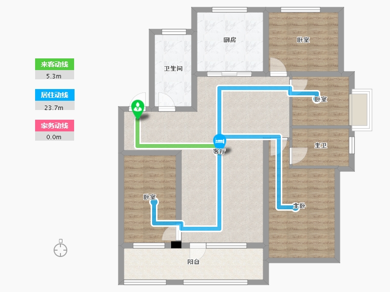 山东省-日照市-开创·书香新城-108.74-户型库-动静线