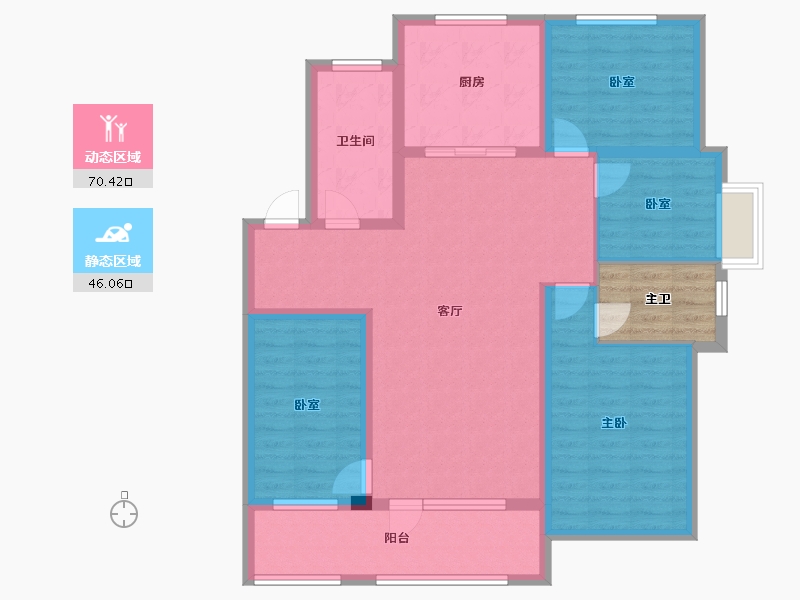 山东省-日照市-开创·书香新城-108.74-户型库-动静分区