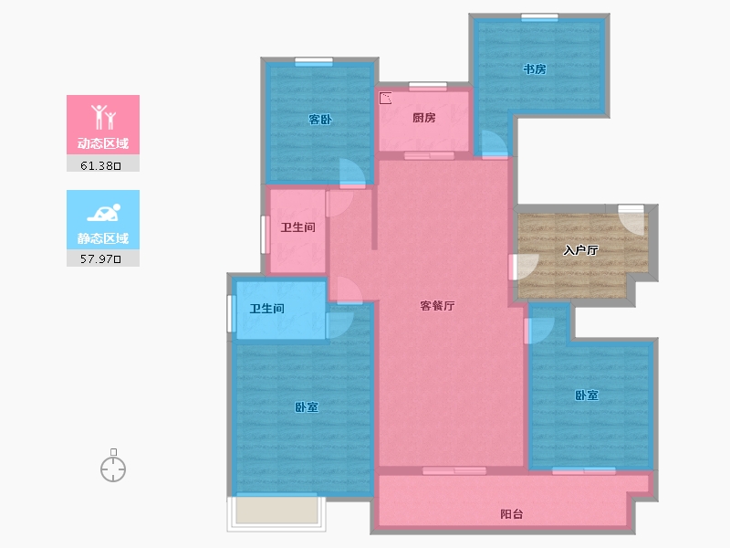 河南省-驻马店市-龙湖美景-114.59-户型库-动静分区