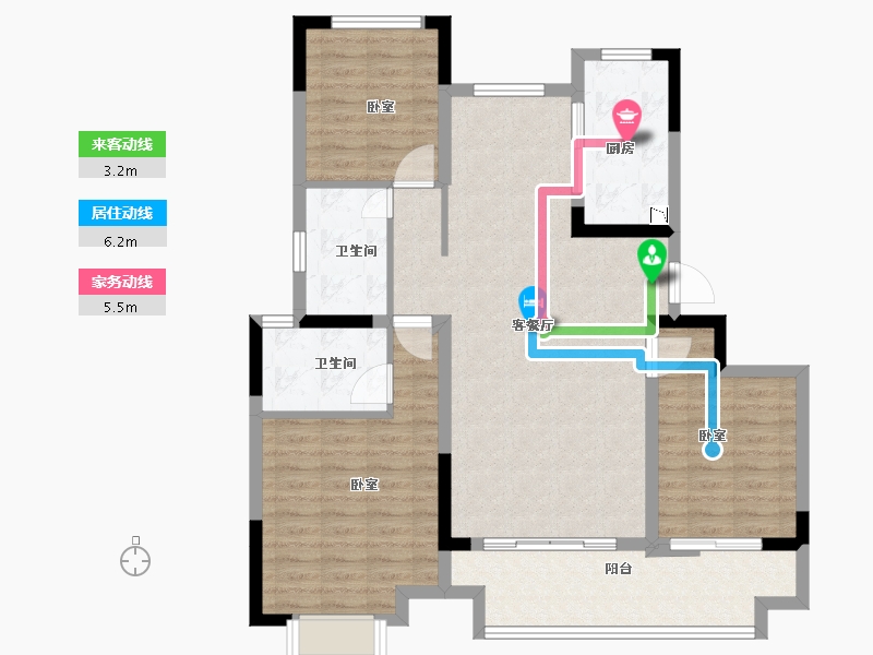 河南省-商丘市-悦珑府-100.97-户型库-动静线