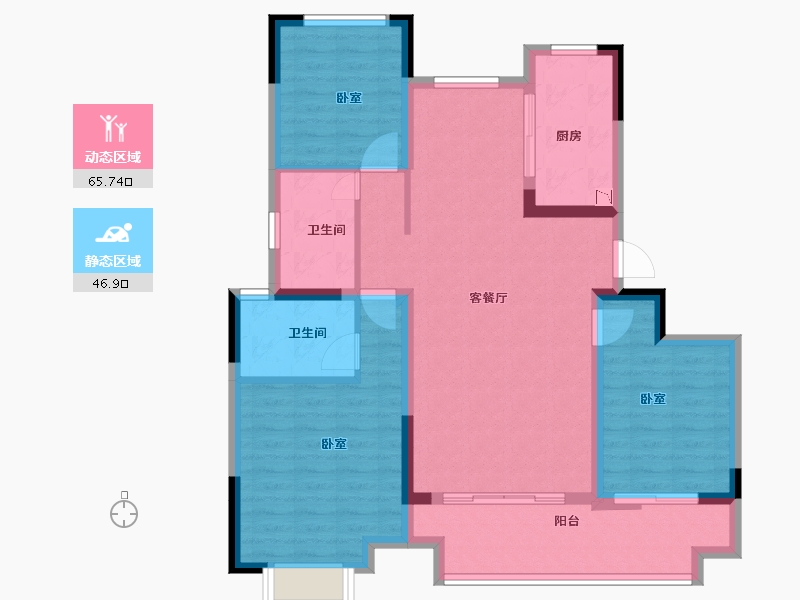 河南省-商丘市-悦珑府-100.97-户型库-动静分区