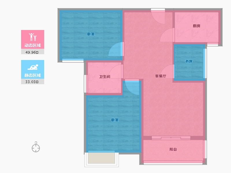 河南省-南阳市-钓鱼台壹号-73.91-户型库-动静分区