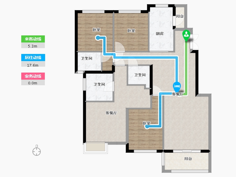 湖北省-武汉市-万科金域学府-128.00-户型库-动静线