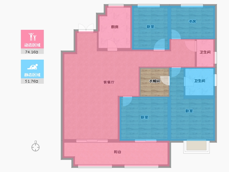 河南省-开封市-亚新美好香颂-117.99-户型库-动静分区