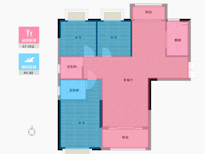 湖南省-常德市-四季红新城-98.37-户型库-动静分区