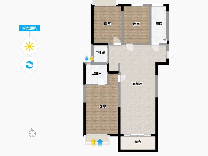 湖北省-武汉市-武地华发时光-99.01-户型库-采光通风