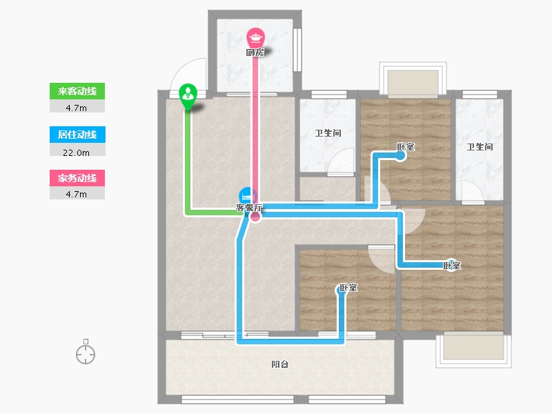 湖北省-孝感市-东方·状元成-83.58-户型库-动静线