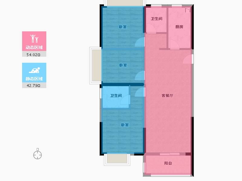 湖北省-武汉市-九坤五环璟城-87.00-户型库-动静分区