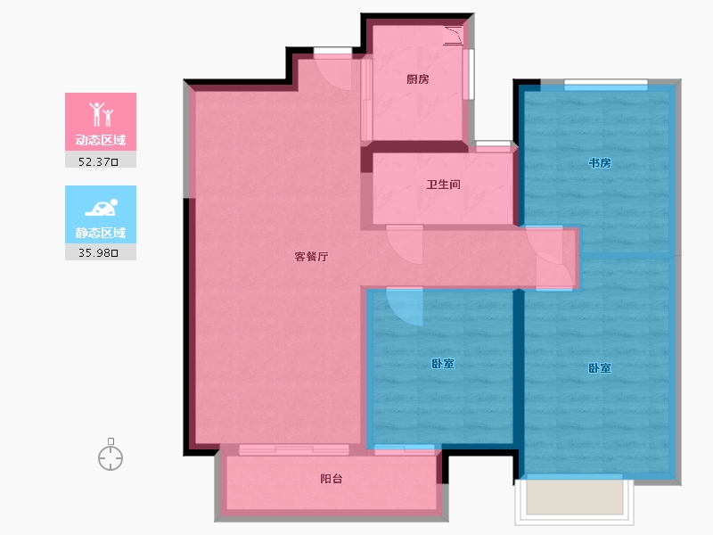 湖北省-武汉市-武地华发时光-79.00-户型库-动静分区