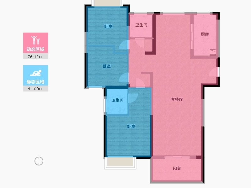 湖北省-武汉市-武地华发时光-108.00-户型库-动静分区