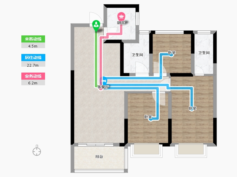 河南省-南阳市-社旗三杰•盛世城-89.00-户型库-动静线