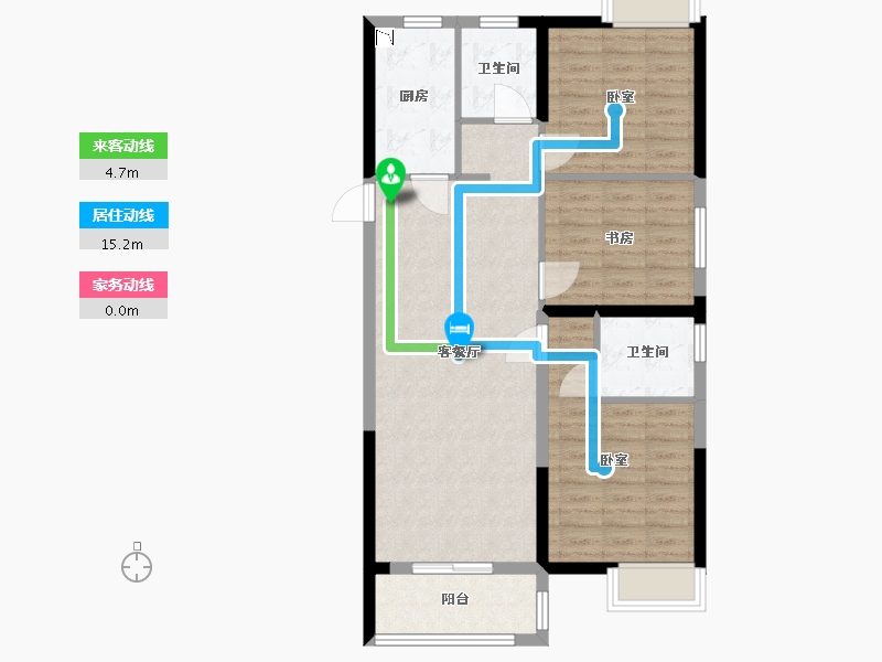 湖北省-武汉市-九坤五环璟城-87.00-户型库-动静线