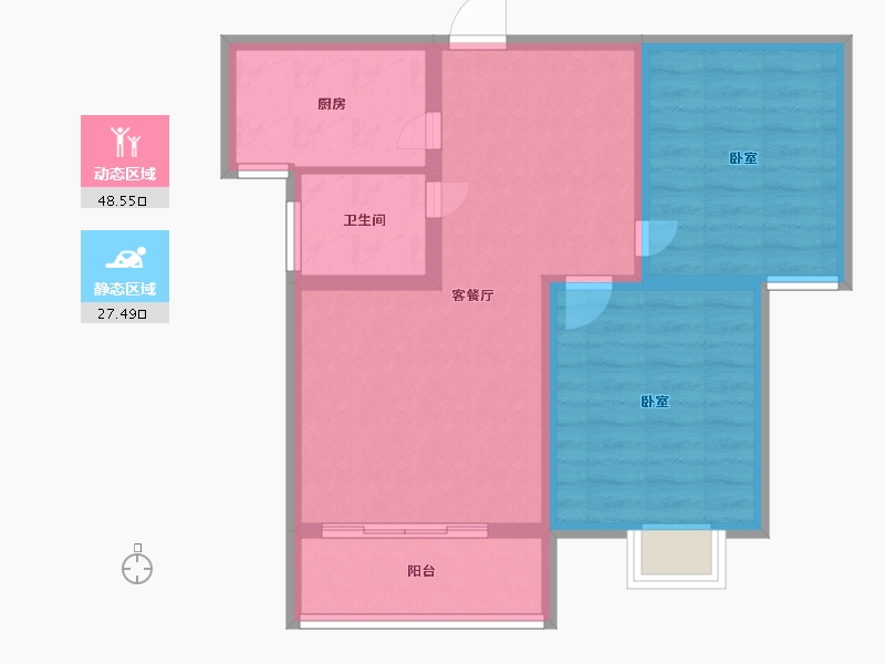 河南省-南阳市-大正佳苑-67.60-户型库-动静分区