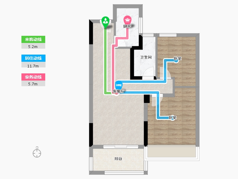 湖北省-宜昌市-锦昌春风十里-61.65-户型库-动静线