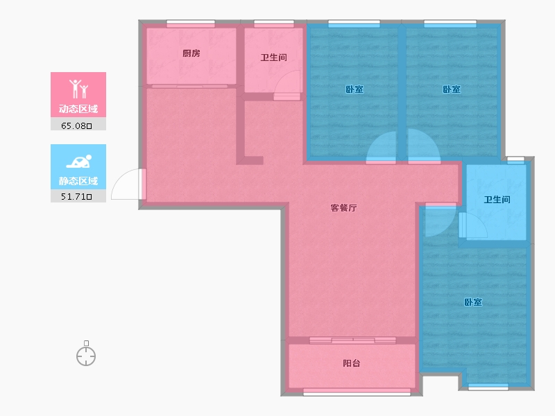 河南省-商丘市-白云世贸商城一期-104.00-户型库-动静分区