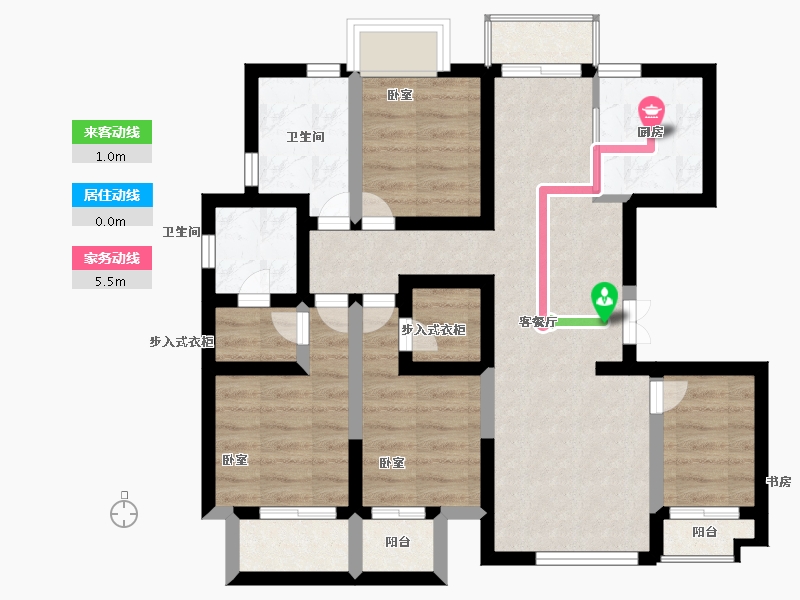 江苏省-宿迁市-春晓金水湾-70.69-户型库-动静线