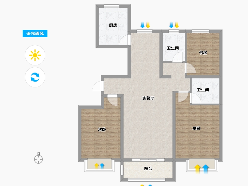 山东省-济南市-畅博尚都-102.29-户型库-采光通风