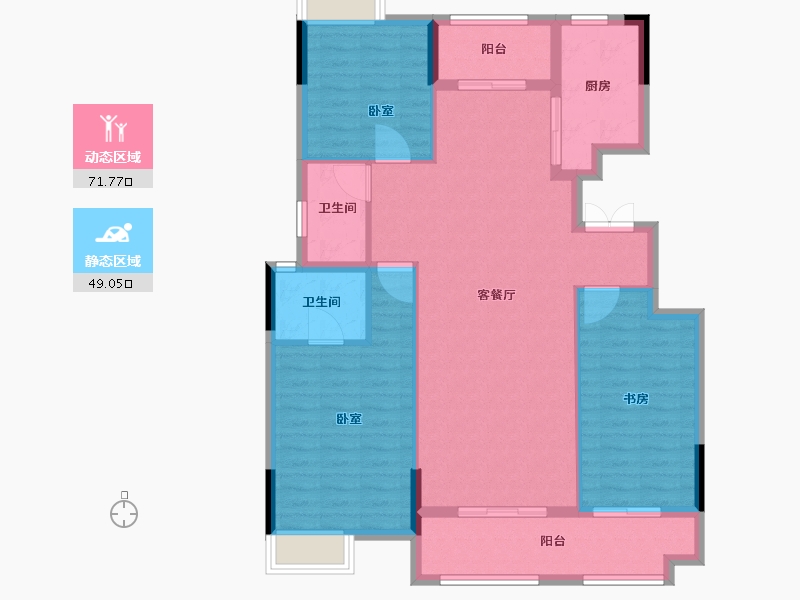 河南省-驻马店市-遂平天纵御府-110.00-户型库-动静分区