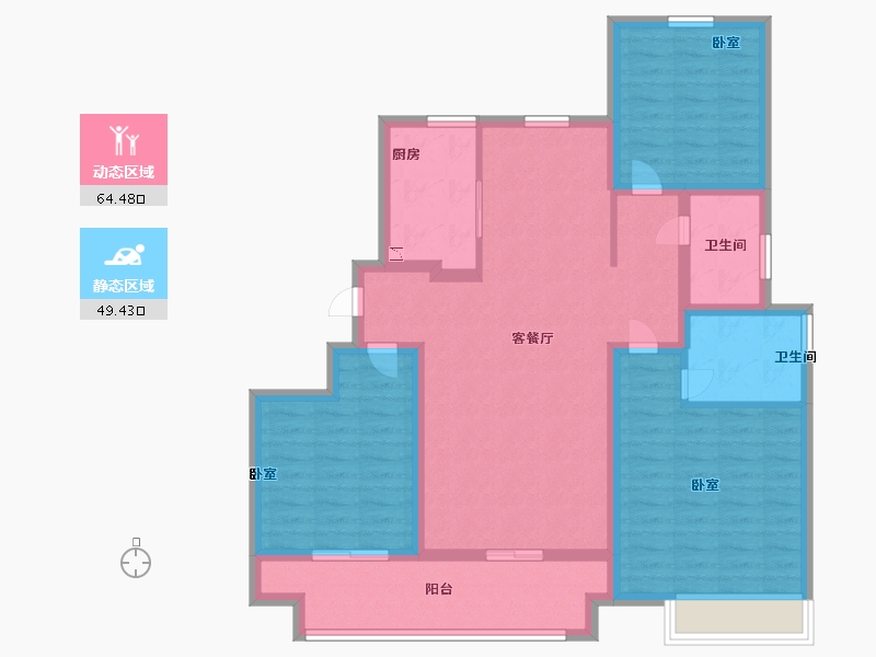 河南省-驻马店市-龙湖美景-101.21-户型库-动静分区