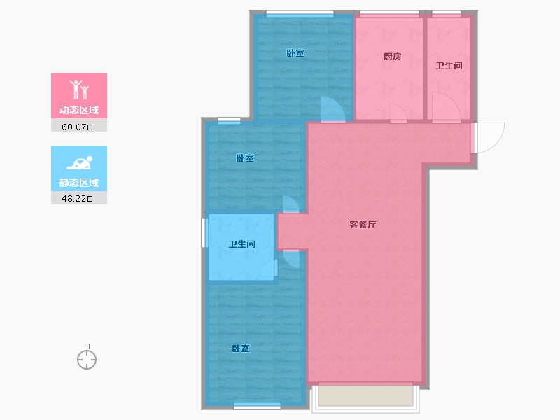 河南省-信阳市-幸福玫瑰园-99.71-户型库-动静分区