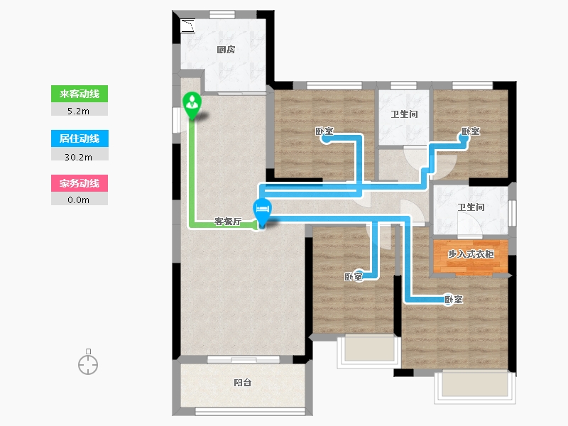 湖北省-武汉市-海伦堡汉江府-89.77-户型库-动静线