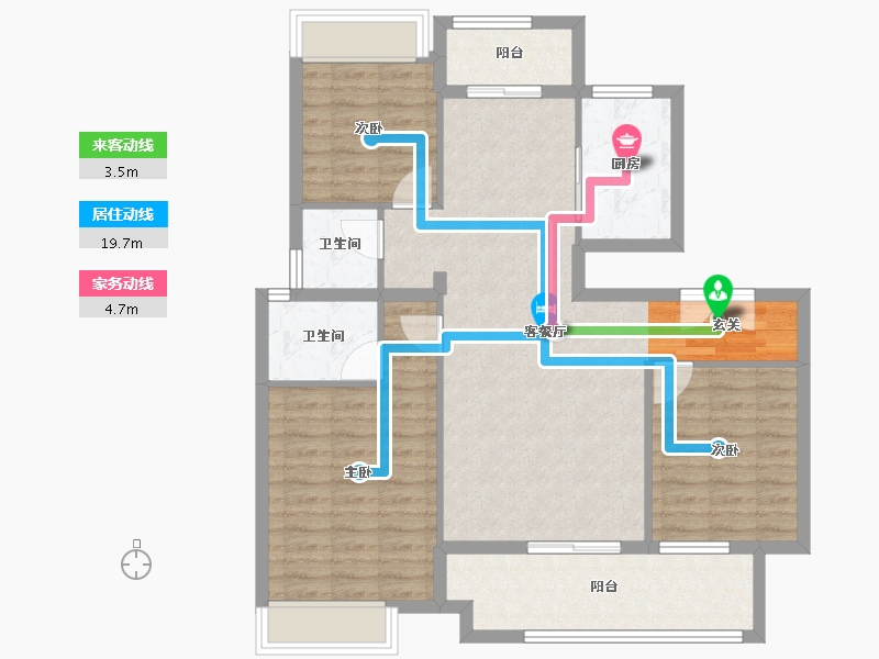 安徽省-滁州市-蓝城明光诚园-96.48-户型库-动静线