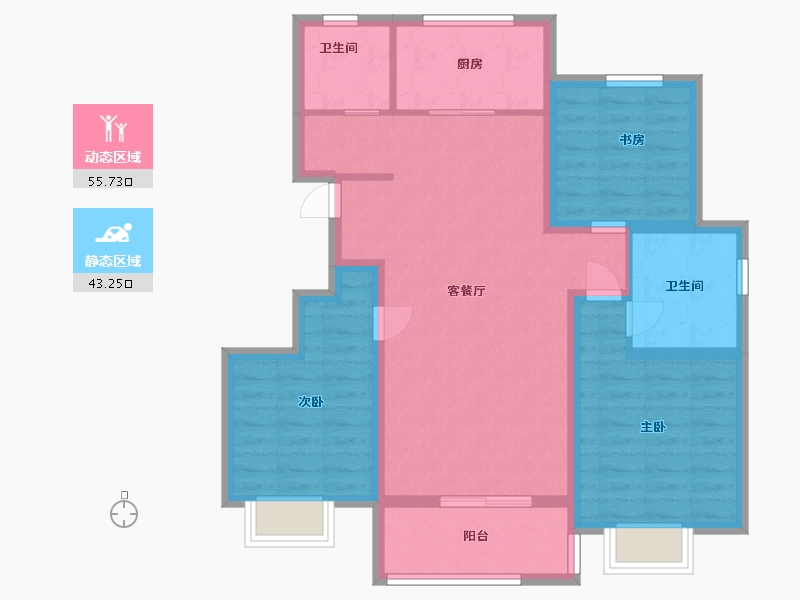 山东省-潍坊市-甘棠德智园-88.00-户型库-动静分区