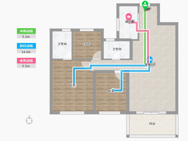 湖北省-宜昌市-南园-91.04-户型库-动静线