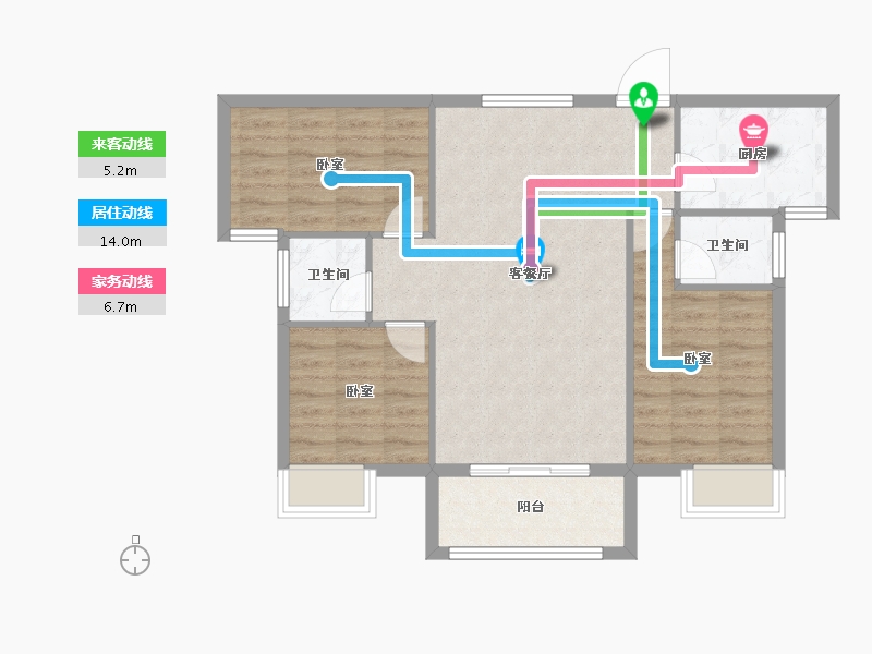 湖北省-孝感市-东方·状元成-79.18-户型库-动静线