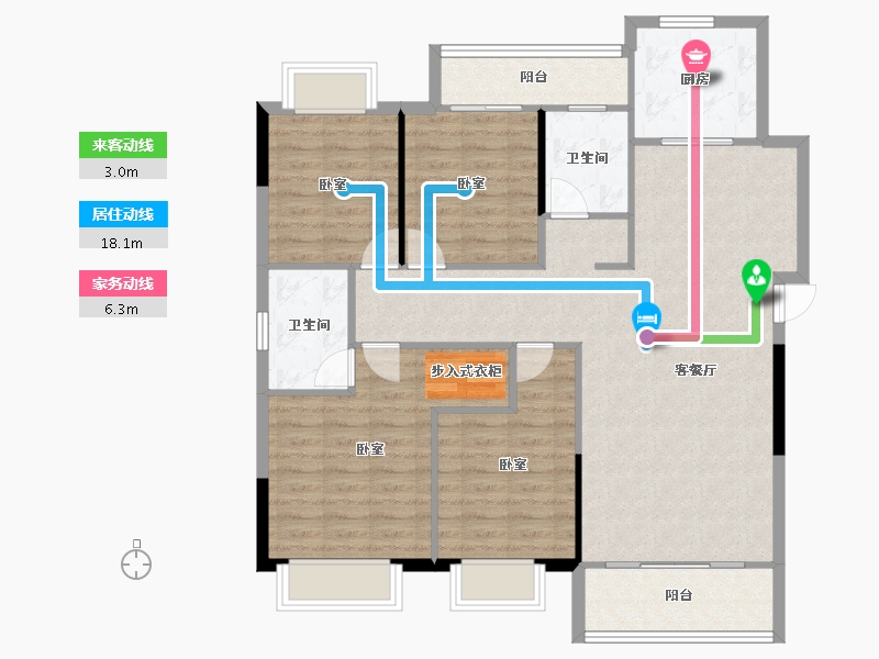 湖南省-株洲市-联谊云庐-110.38-户型库-动静线