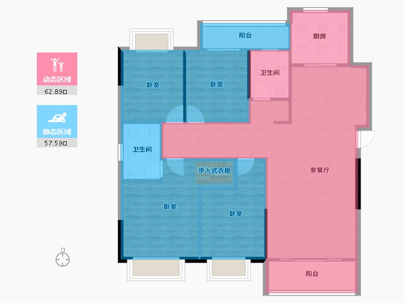 湖南省-株洲市-联谊云庐-110.38-户型库-动静分区