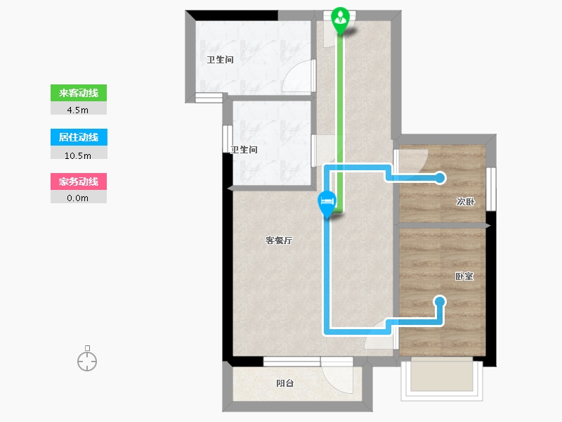 湖北省-武汉市-庭瑞中心-46.62-户型库-动静线