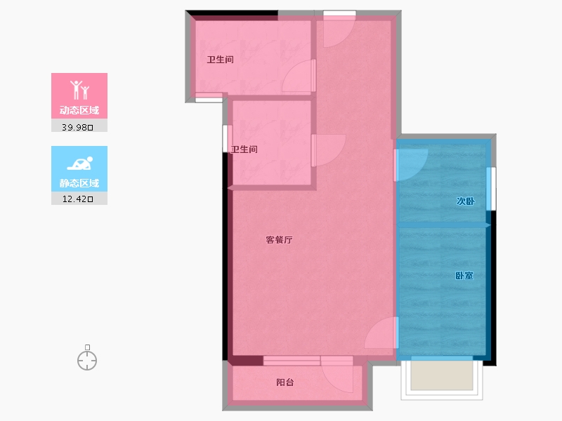 湖北省-武汉市-庭瑞中心-46.62-户型库-动静分区