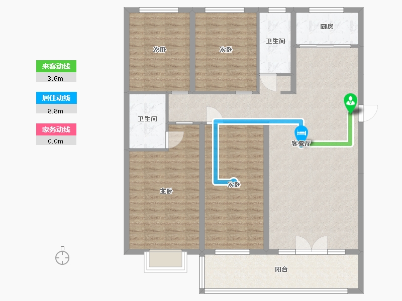 山东省-潍坊市-邦泰·天璞-122.97-户型库-动静线