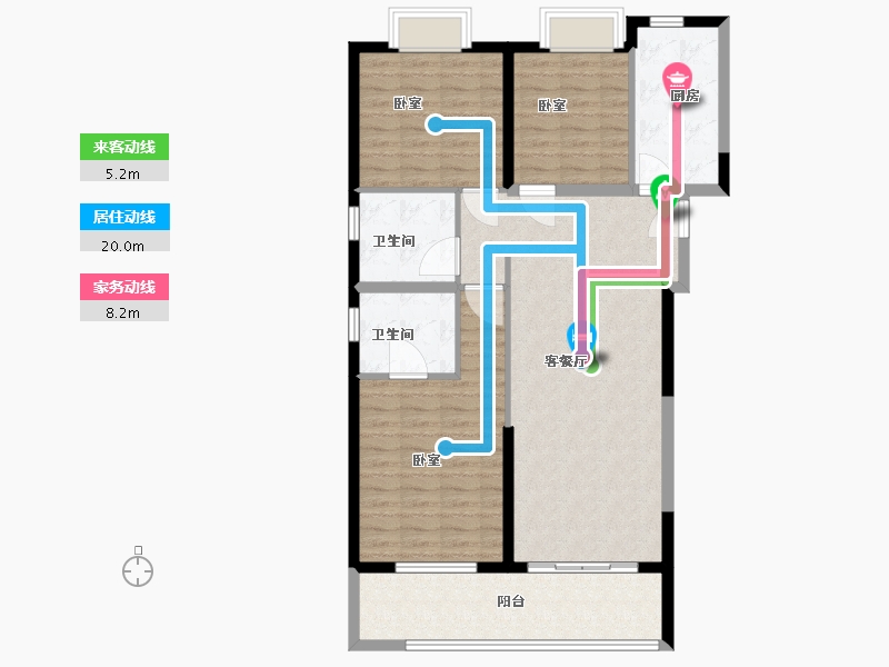 湖北省-武汉市-中建锦绣楚城-103.00-户型库-动静线