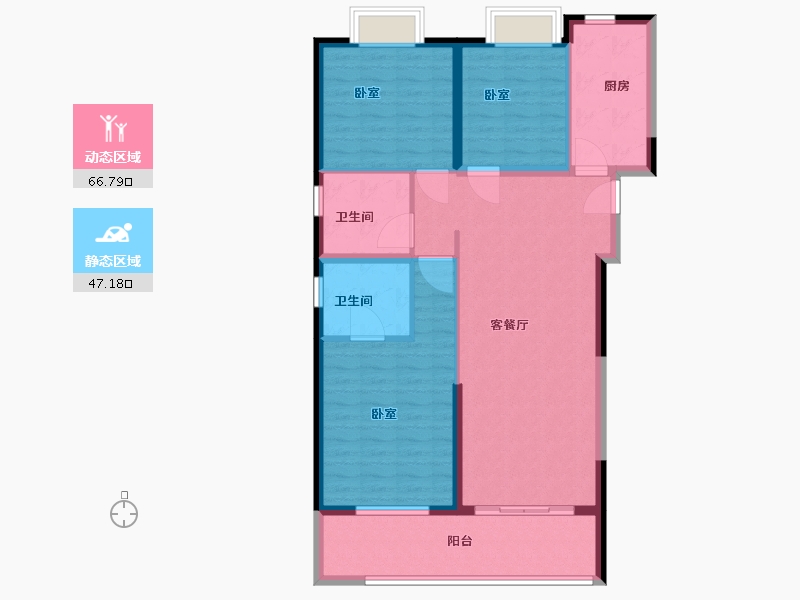 湖北省-武汉市-中建锦绣楚城-103.00-户型库-动静分区