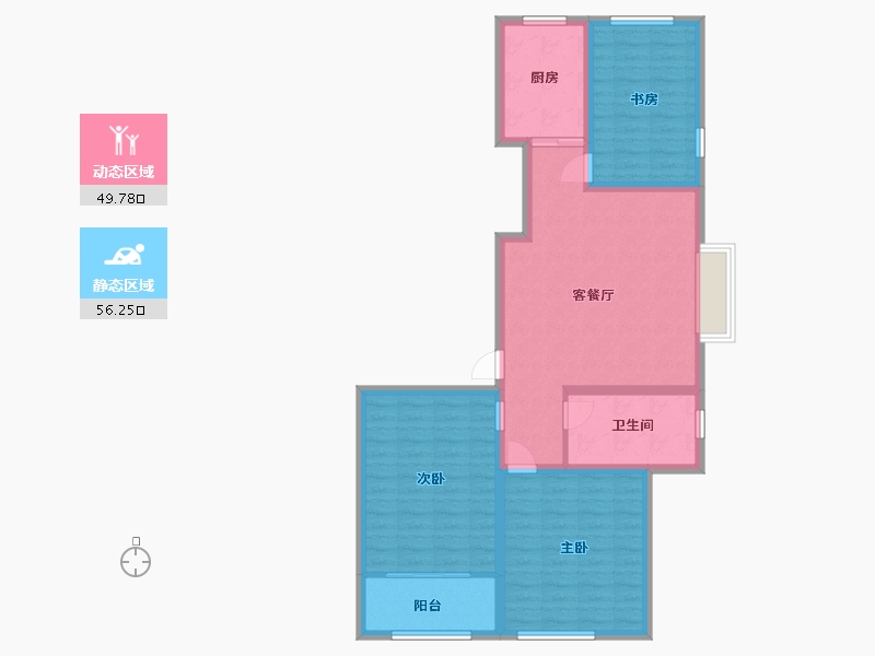 山东省-潍坊市-中阳东明学府-95.20-户型库-动静分区