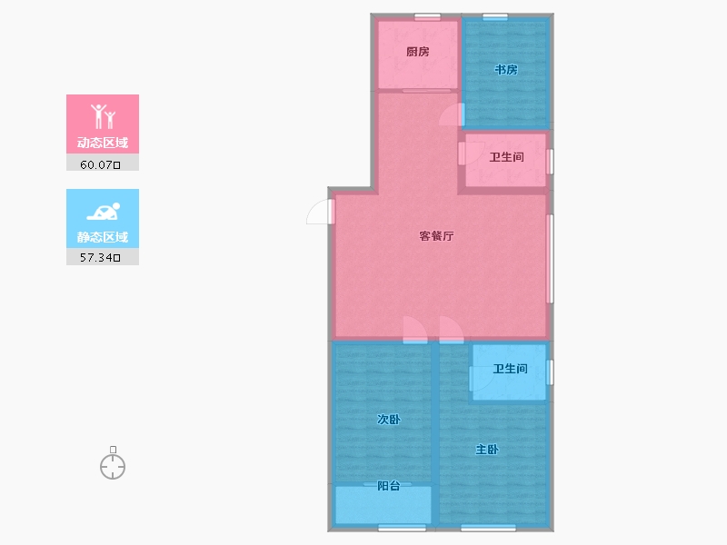 山东省-潍坊市-金帝惠贤府-105.99-户型库-动静分区