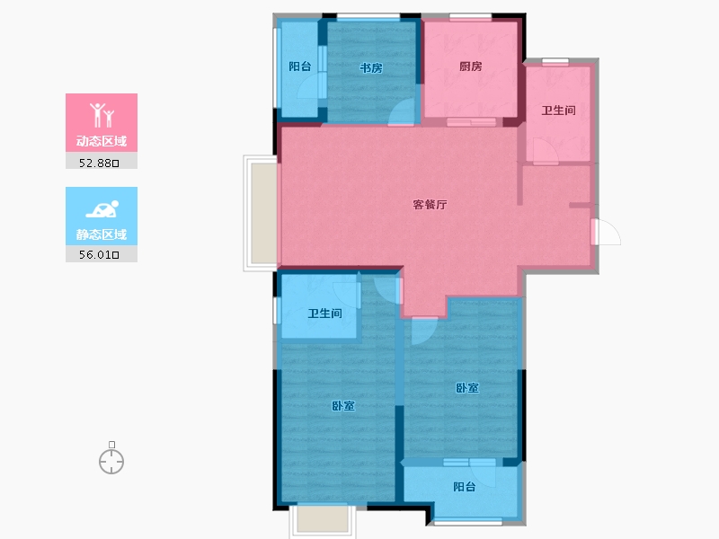 山东省-济宁市-亿丰壹品轩-97.00-户型库-动静分区