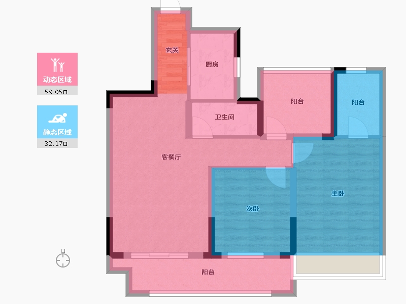 安徽省-滁州市-城市之星-80.50-户型库-动静分区