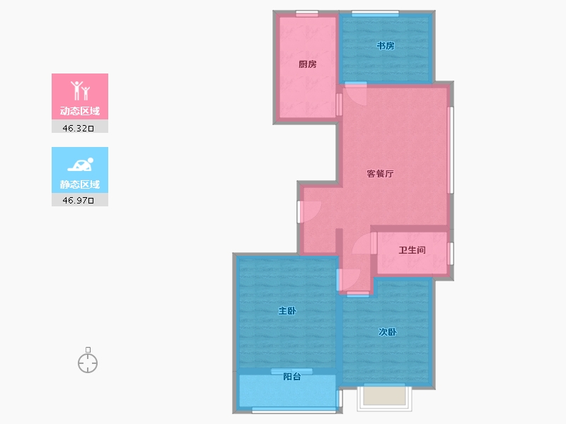 山东省-潍坊市-甘棠德智园-82.40-户型库-动静分区