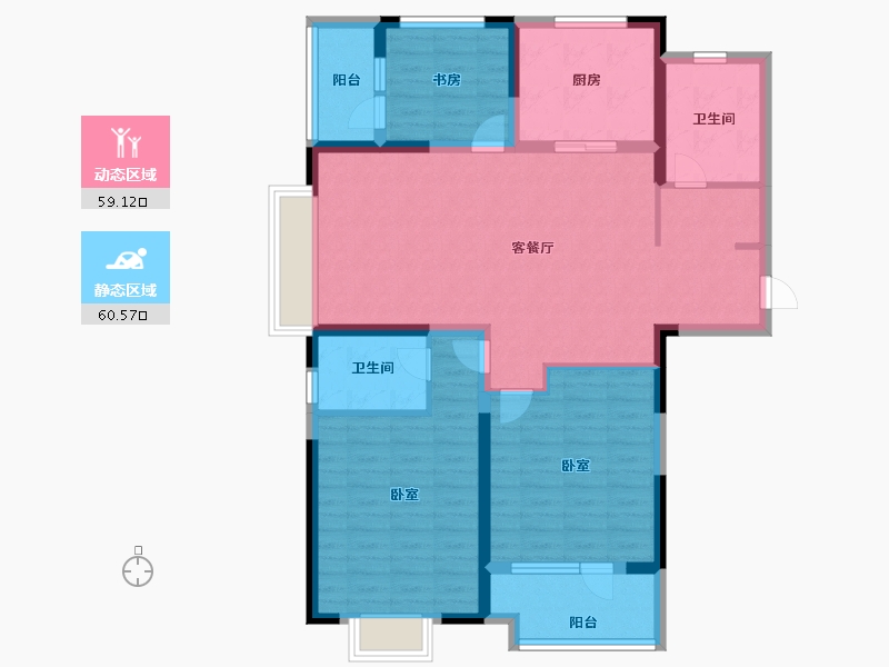 山东省-济宁市-亿丰壹品轩-107.00-户型库-动静分区