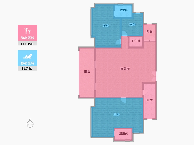 广东省-阳江市-粤沛森林湖-175.97-户型库-动静分区