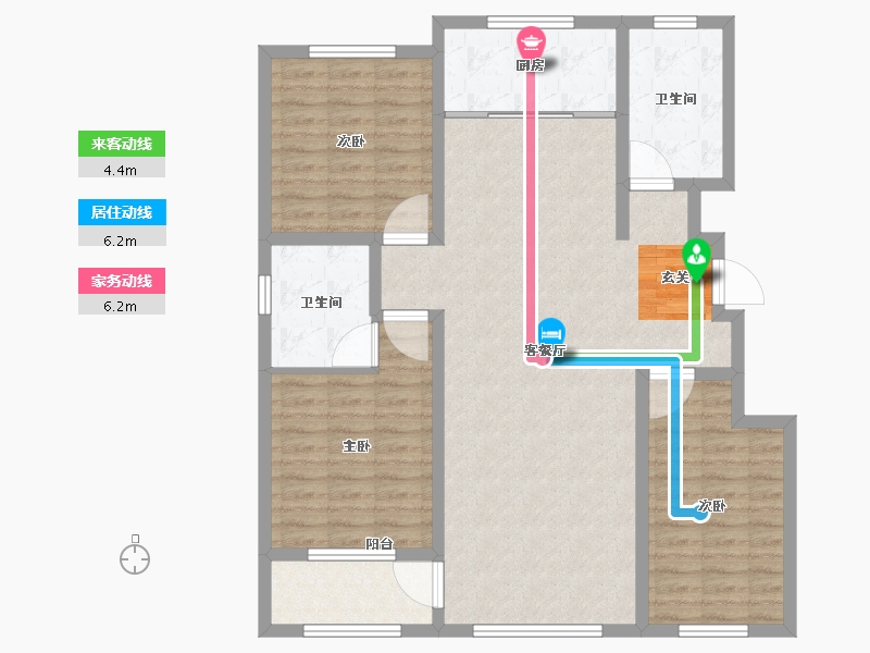 山东省-淄博市-学府雅苑-112.01-户型库-动静线