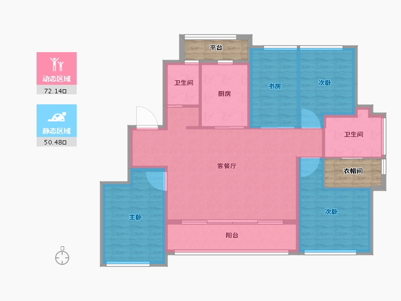 山东省-青岛市-绿城云栖-118.95-户型库-动静分区