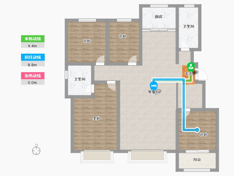 山东省-淄博市-学府雅苑-118.00-户型库-动静线