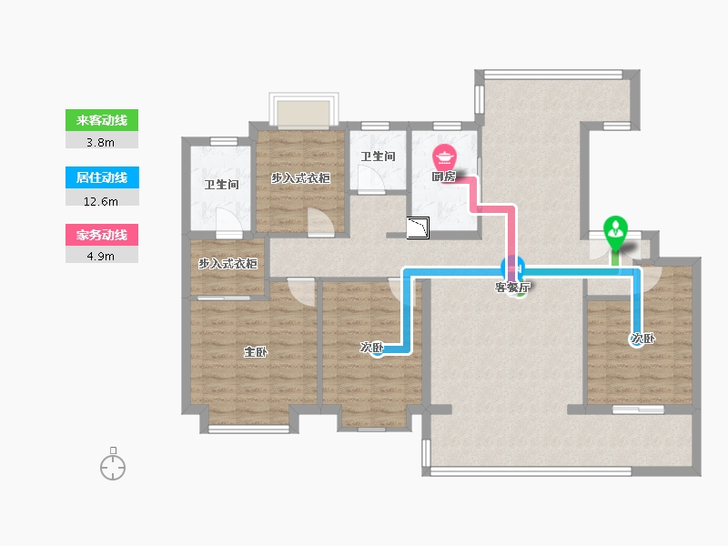 江苏省-南通市-中南熙悦-118.98-户型库-动静线